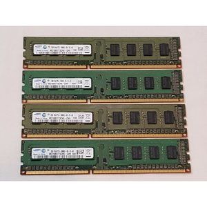 8GB (4x2GB) PC3-10600u DDR3-1333MHz 1Rx8 Non-ECC Samsung M378B5773DH0-CH9